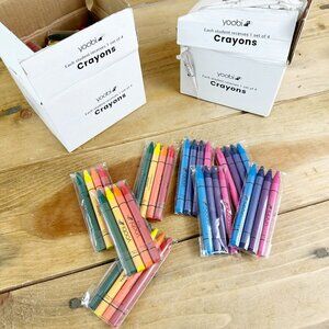 NIB Yoobi Crayons‎ Bulk Students Classroom Teacher Colors 30 Sets 240 Crayons